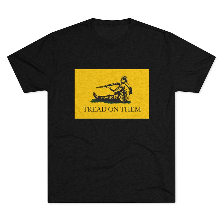 Tread on Them Gadsden Flag KR Men's Tri-Blend Crew Tee T-Shirt