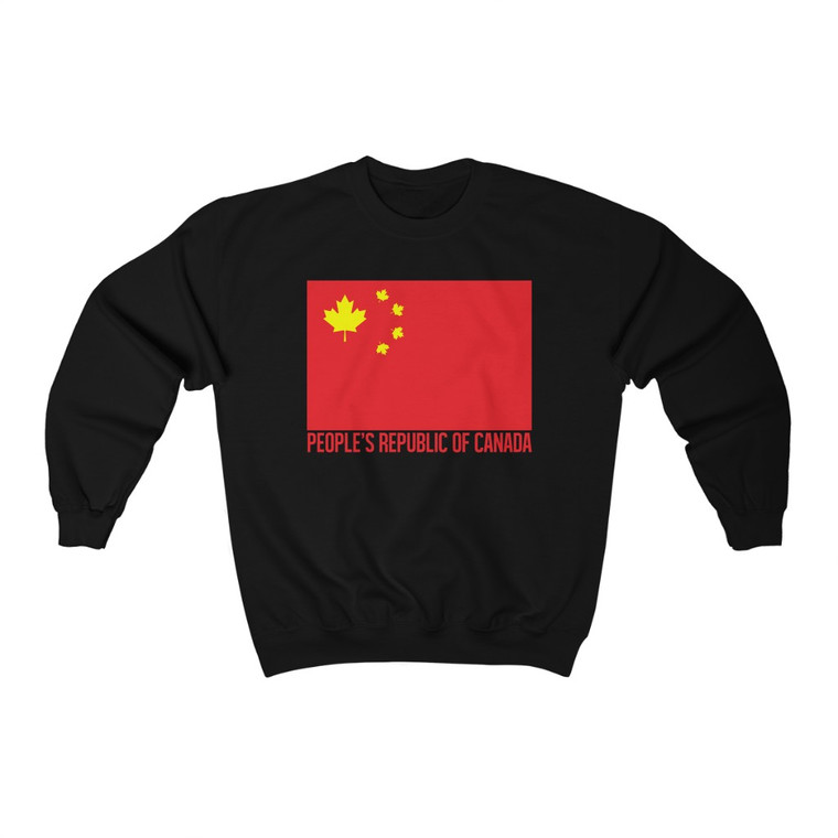 People's Republic of Canada Chinese Flag Heavy Blend Sweatshirt Trucker Convoy Canada Protest