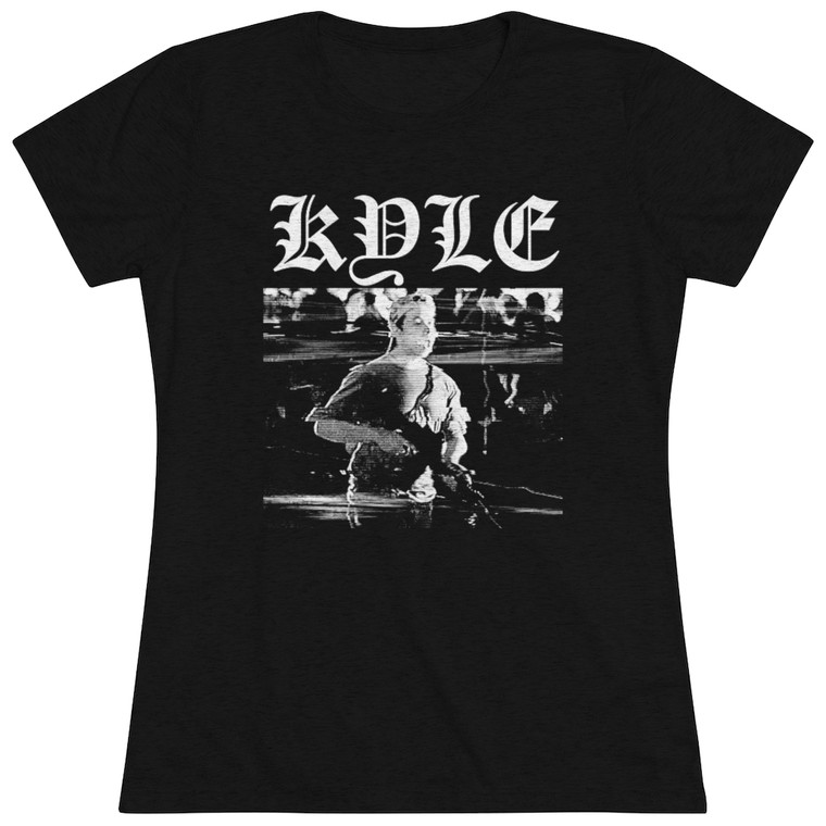 KR Kyle Self Defense Heavy Metal Gothic Letters Women's Triblend Tee T-Shirt