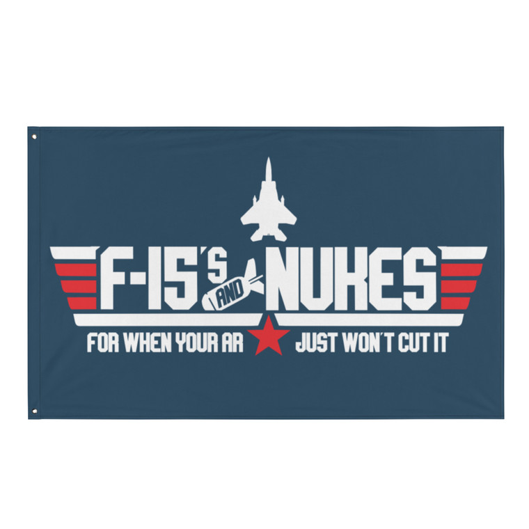 F-15s and Nukes Weapon of War AR-15 Biden Quote Flag