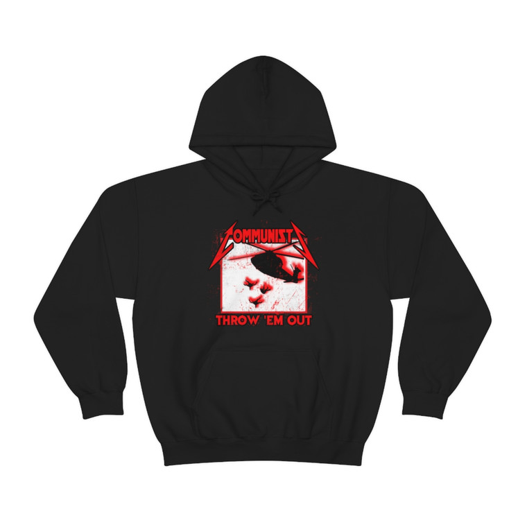 Communists Throw Em Out Helicopter Hooded Sweatshirt 
