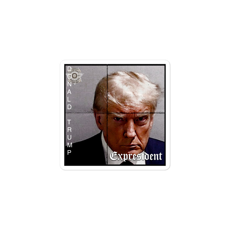 Donald Trump Expresident mug shot Bubble-free stickers