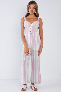 Striped Linen Jumpsuit Striped Linen Jumpsuit
