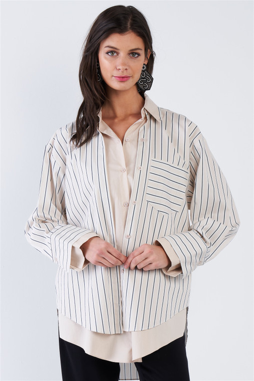 Oversized Striped Button Down Shirt (SOLD OUT)