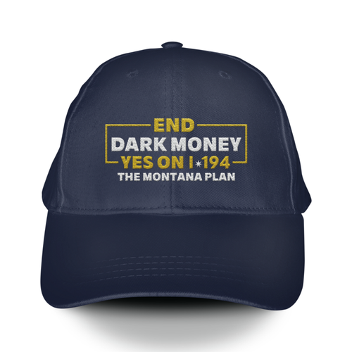 End Dark Money (Embroidered Navy Baseball Cap)