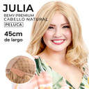 Julia Premium Cabello humano Mono Top 100% hecho a mano Full Cap Mujer Peluca