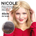 Nicole Premium Cabello humano Silk Top Full Cap Mujer Peluca