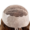 Peluca parcial para hombre PW106 con French lace y poly back