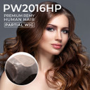 PW2016HP peluca parcial de cabello monopoliéster con frente de encaje para mujer