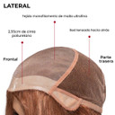 Peluca Mónica de cabello humano para caída del cabello por razones médicas