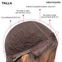 Peluca Maya para mujer de cabello humano premium con base de tul y revés tejido