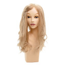 Peluca parcial P41L18 con base de micro piel, 45,5 cm de cabello humano Remy