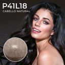 Peluca parcial P41L18 con base de micro piel, 45,5 cm de cabello humano Remy