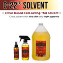 Disolvente C‑22 4 oz removedor de adhesivos para prótesis capilares con aroma cítrico