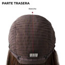 Peluca Premium Rachel con gorro de tul y acabado natural