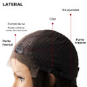 Peluca Premium Rachel con gorro de tul y acabado natural