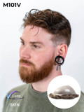Prótesis capilar hombre M101V de micropiel fina con técnica V‑Loop