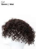 Prótesis capilar M116M con tul francés y poli, cabello rizado/ondulado para look natural y volumen | Superhairpieces