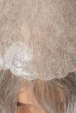 Prótesis capilar S6816 para mujer con base skin y doble capa de tul