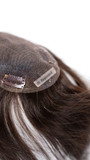 EZ Tul3506 Topper de cabello premium con monofilamento y clips