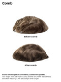 M304 - Prótesis capilar masculina de monofilamento de baja densidad capilar y tul frontal
