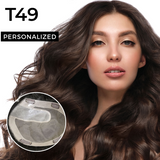 Prótesis capilar a medida mujer monofilamento de seda y poliuretano con clips T49