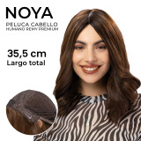 Peluca de cabello humano de primera calidad con trama superior francesa para mujer - Noya