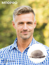 Prótesis capilar M110PRO de monofilamento súper fino con cabello europeo