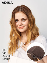 Adina, peluca premium con tul francés y base de seda, ligera, natural y cómoda. Disponible en 8 colores modernos – Superhairpieces.