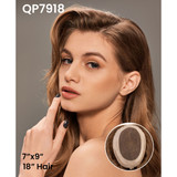 Topper QP7918 con tul francés y perímetro de poli para look natural