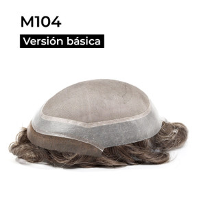 M104 Versión Básica prótesis capilar monofilamento con línea frontal natural para hombres | Superhairpieces