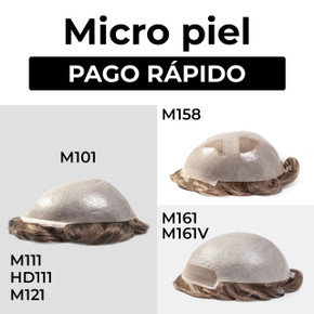 Prótesis capilar a medida con base de micro piel para acabado natural y realista