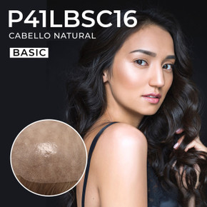 P41LBSC16 Prótesis Capilar de micropiel de pelo natural Remy mujer (Versión Básica)