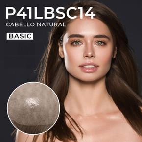 Prótesis capilar para mujer P41LBSC14, base completa de micropiel, versión básica