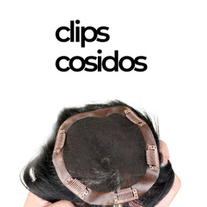 Servicio de clips cosidos personalizados para prótesis capilares
