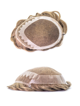 Prótesis capilar M204PRO con tul francés y poli, cabello europeo premium para look natural | Superhairpieces