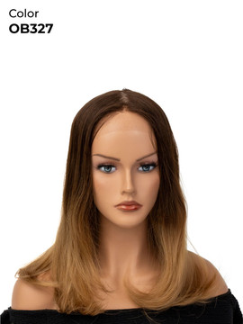 Adina, peluca premium con tul francés y base de seda, ligera, natural y cómoda. Disponible en 8 colores modernos – Superhairpieces.