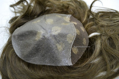 Prótesis capilar a medida para mujer con micro piel y tul frontal T51