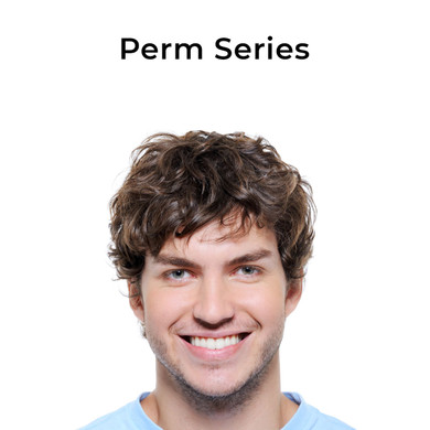 Permed Wavy Curly Hair Toupee