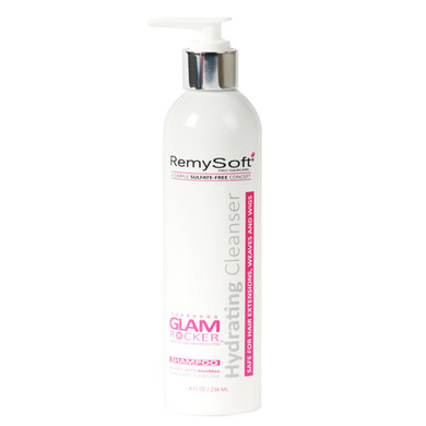  Limpiador hidratante RemySoft Glam Rocker 8 oz — champú nutritivo sin sulfatos para prótesis capilares, extensiones y pelucas