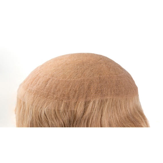 P45 sistema capilar French tul con cabello Humano Remy para femeninas