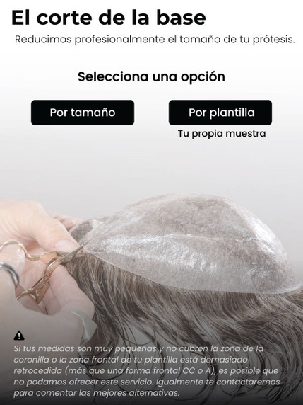Paquete de servicio online para unidad de stock para hombres, corte de base y servicios personalizados de prótesis capilar