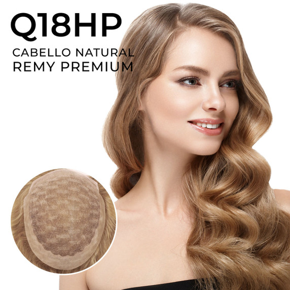 Q18HP Prótesis de pelo Remy chino premium de lace para mujeres