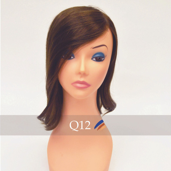 Q12HP indetectable francés Lace topper de cabello para mujer