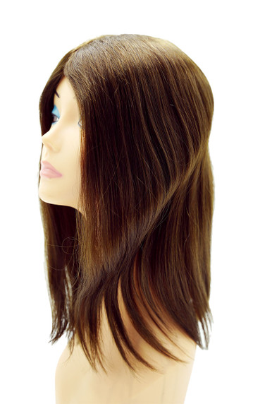 Top de seda mono cabello humano Easy Volume Lady con perímetro de poliéster Superhairpieces