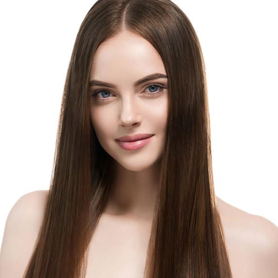 Prótesis capilar P7918BSC para mujer con centro de mono y base de piel, versión básica