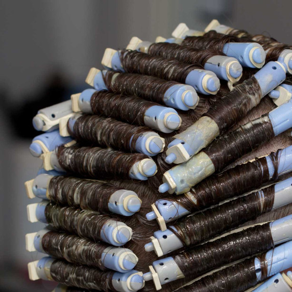 Paquete de peinado y tratamiento de permanente para cabello