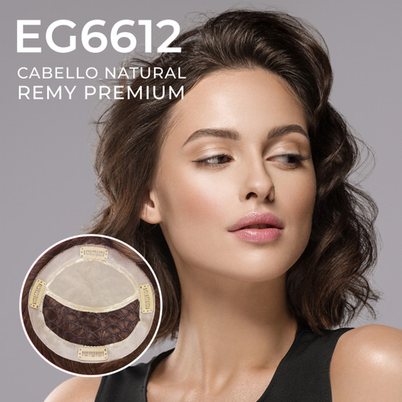 EG6612 Clip-on Mono Lace mesh Integration hair topper