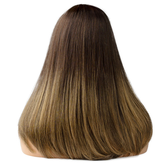 Peluca Premium Rachel con gorro de tul y acabado natural