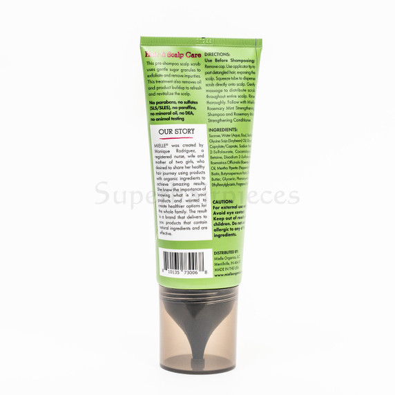 Exfoliante capilar Mielle de azúcar, romero y menta 6 oz para limpieza profunda del cuero cabelludo
